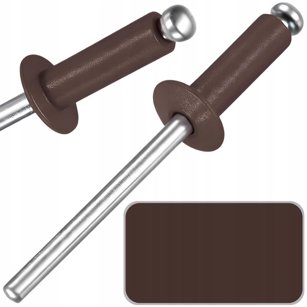 100 Stück Blindnieten 4x10 mm RAL 8017 Schokoladenbraun Produktbild 