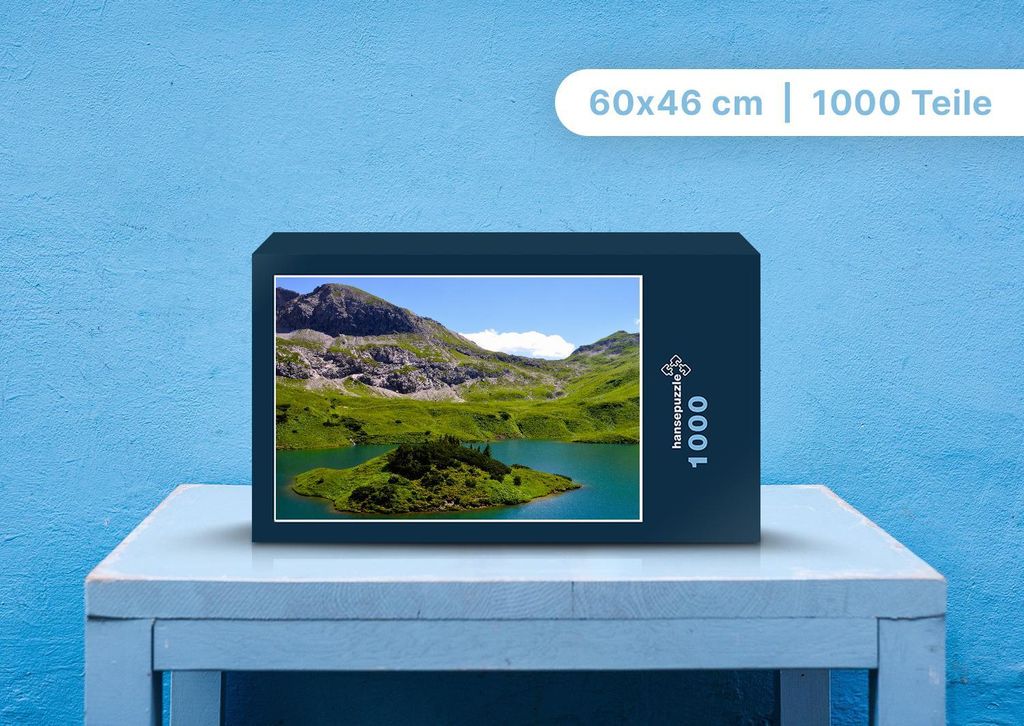 hansepuzzle 100440 - Schrecksee Puzzle, 1000 Teile, Natur, 60,0 x 46,0cm mit hochwertiger Aufbewahrung, Kartonbox und wiederverschließbarem Beutel