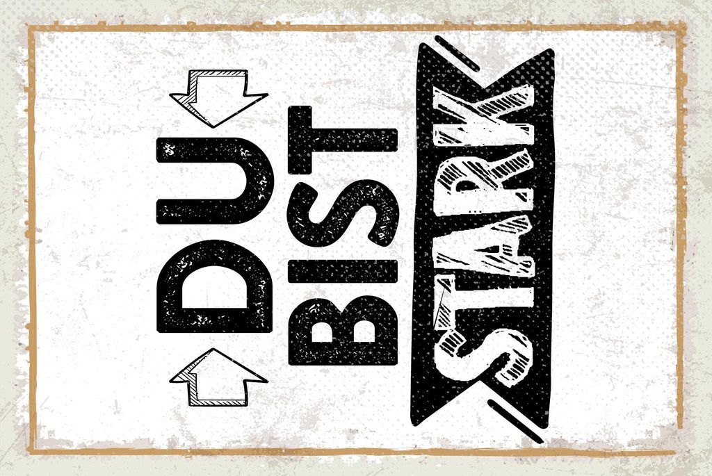vianmo Blechschild 30x20 cm du bist stark