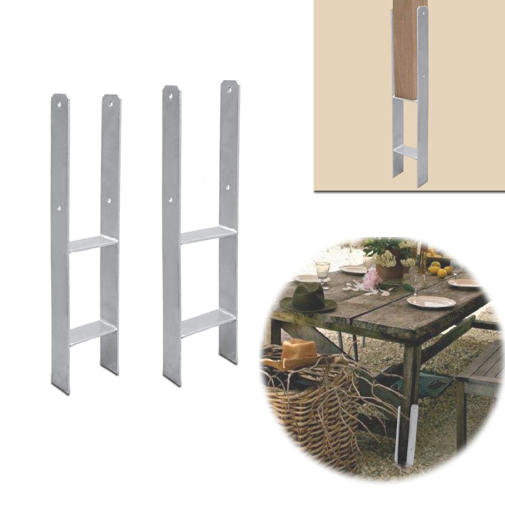 Wolketon H-Anker Pfostentraeger Pfosten 101MM Zaeune 600MM Pfostenanker Carport