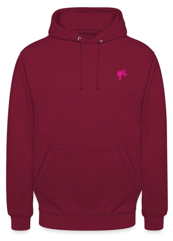 Spreadshirt Barbie Silhoutte Stick Uni Hoodie, XXL, Bordeaux