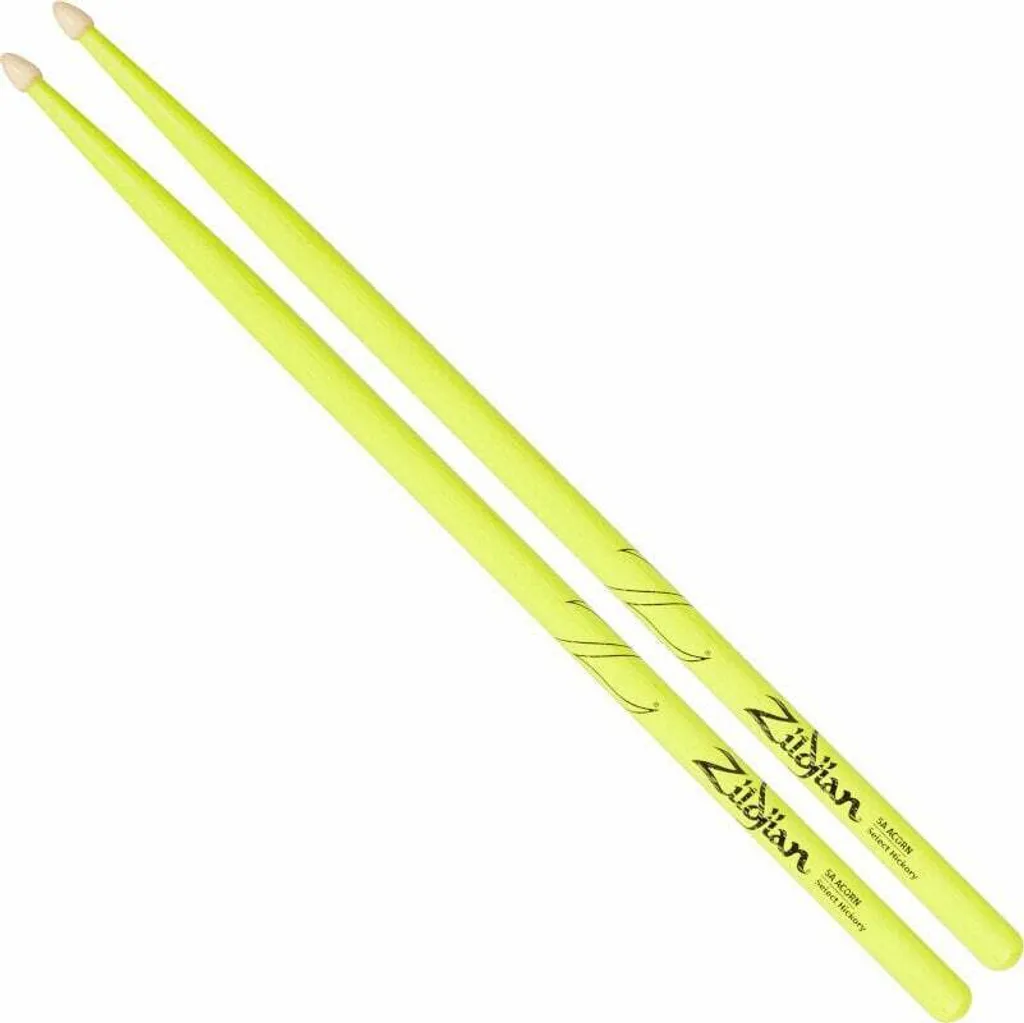Baguettes de batterie 5A en bois de hickory Zildjian Neon Yellow 5A
