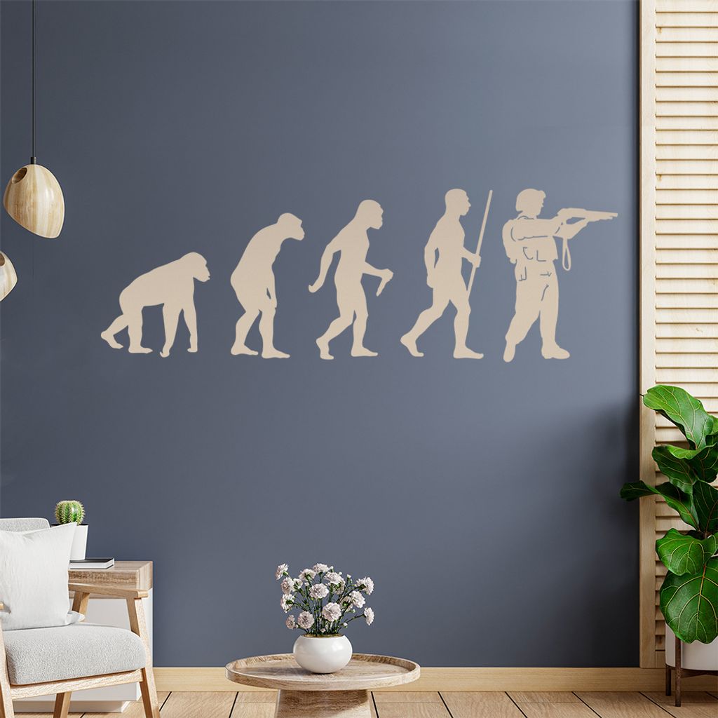 SEK SWAT Armee Evolution Wandtattoo Wandaufkleber Wall Sticker - Dekoration, Küche, Wohnzimmer, Schlafzimmer, Badezimmer