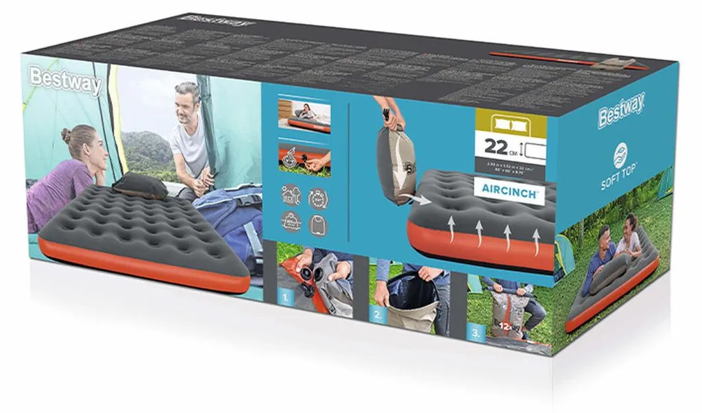 Lit d'Appoint Gonflable 2 Places Bestway pour Maison et Camping - 4