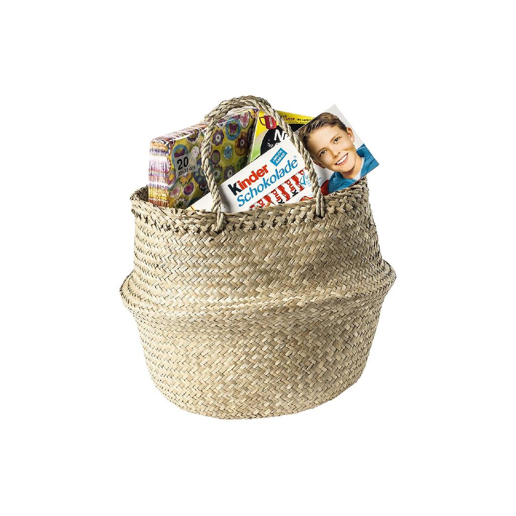 Adam Schmidt Einkaufstasche Seegras Ø28cm H25/35cm natur, natur