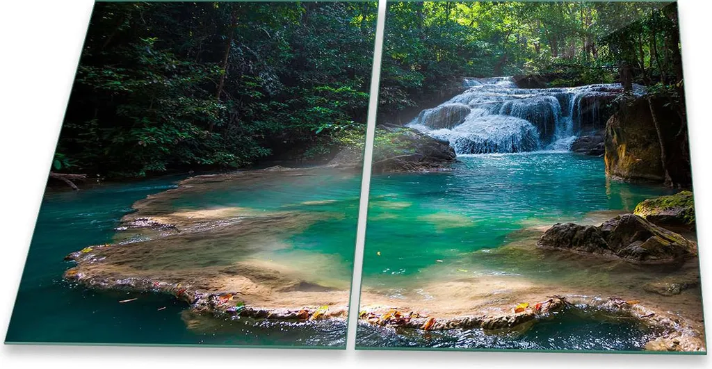 Coprifornelli Vetro 40x52 Natural Blue - 2 Pezzi Protezione Totale