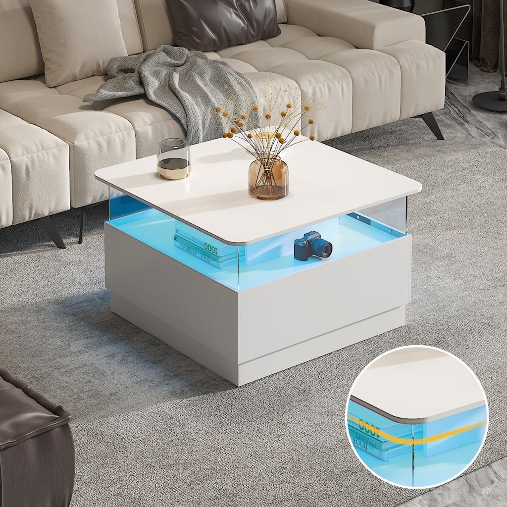 Radelldar Couchtisch mit LED-Beleuchtung Wohnzimmertisch Produktbild 