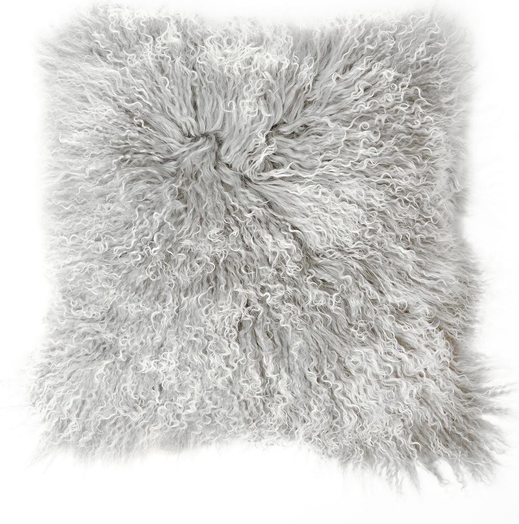 Tibetlamm Kissen Kissenbezug (ohne Inlet) JAY105 Silber Produktbild 