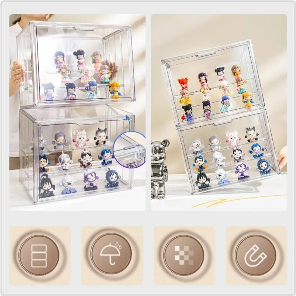Vitrine d'Exposition Transparente pour Figurines et Objets de Collection - 5