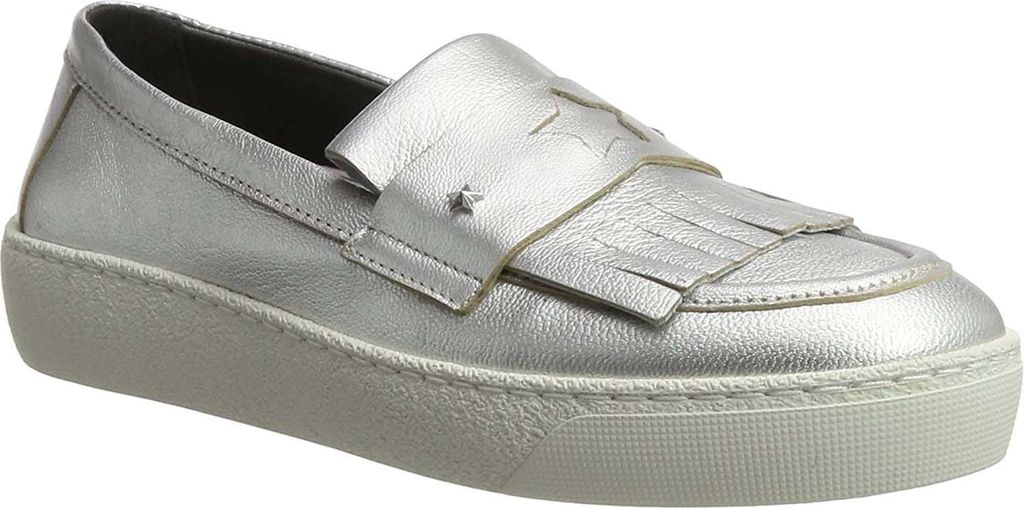 Tommy Hilfiger Damen Mokassins Slipper FW0FW01713-901 Silber #107