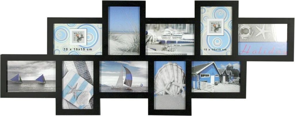 Bilderrahmen GALLERY 10 Fotos, schwarz, 80 x 38 cm