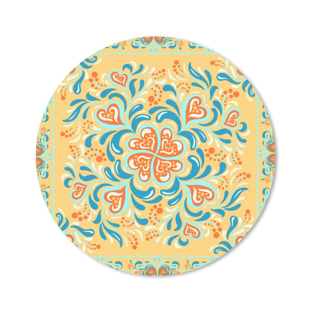 MuchoWow Mauspad Mousepad Vierblättriges Kleeblatt - Herz - Rahmen - Muster 20x20 cm - Mousepads - Maus Mat - Pad - Mausunterlage - Schreibtisch...