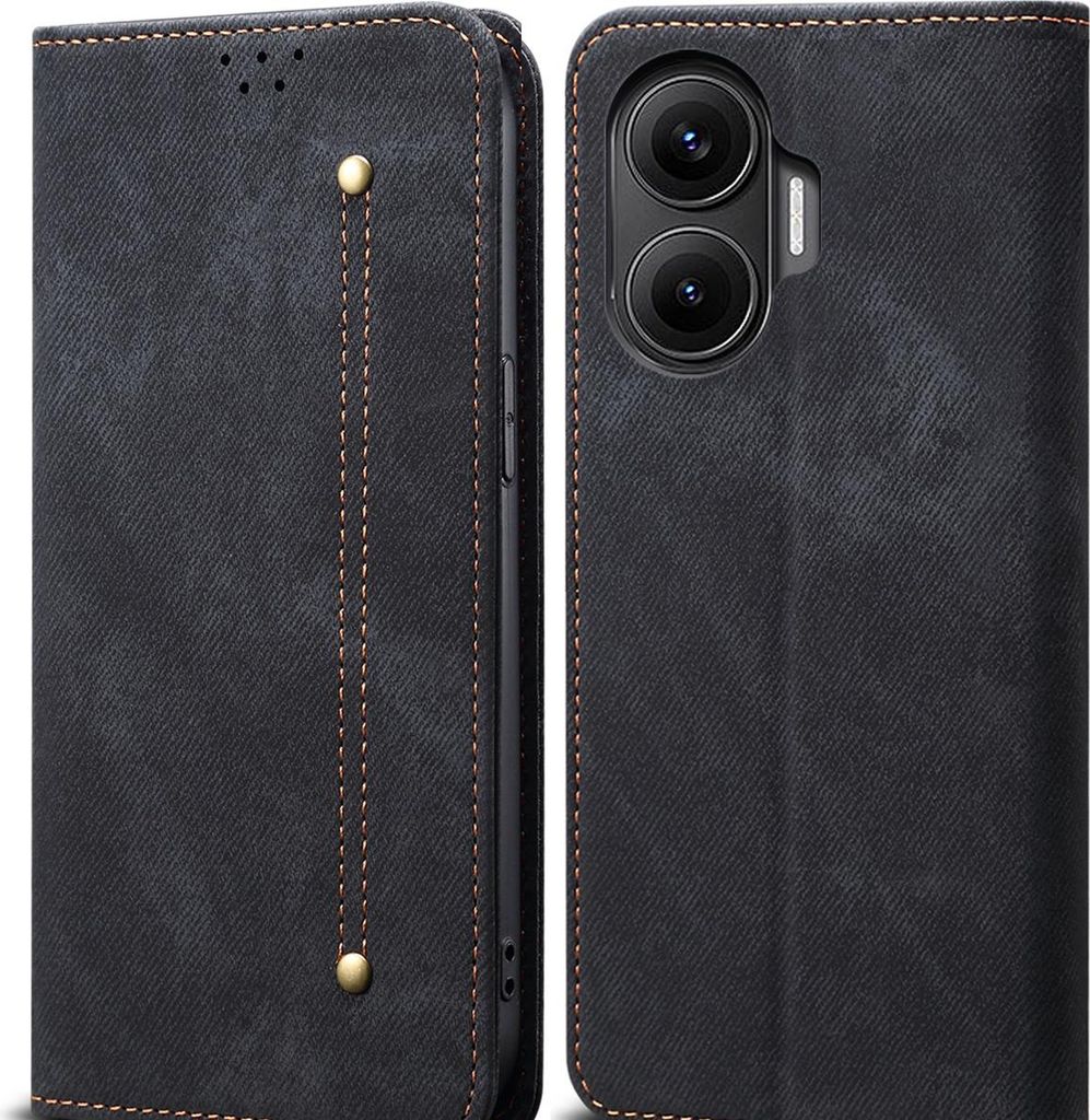 Hülle für Xiaomi Poco F7 Leder Brieftasche Flip Bookstyle Produktbild 