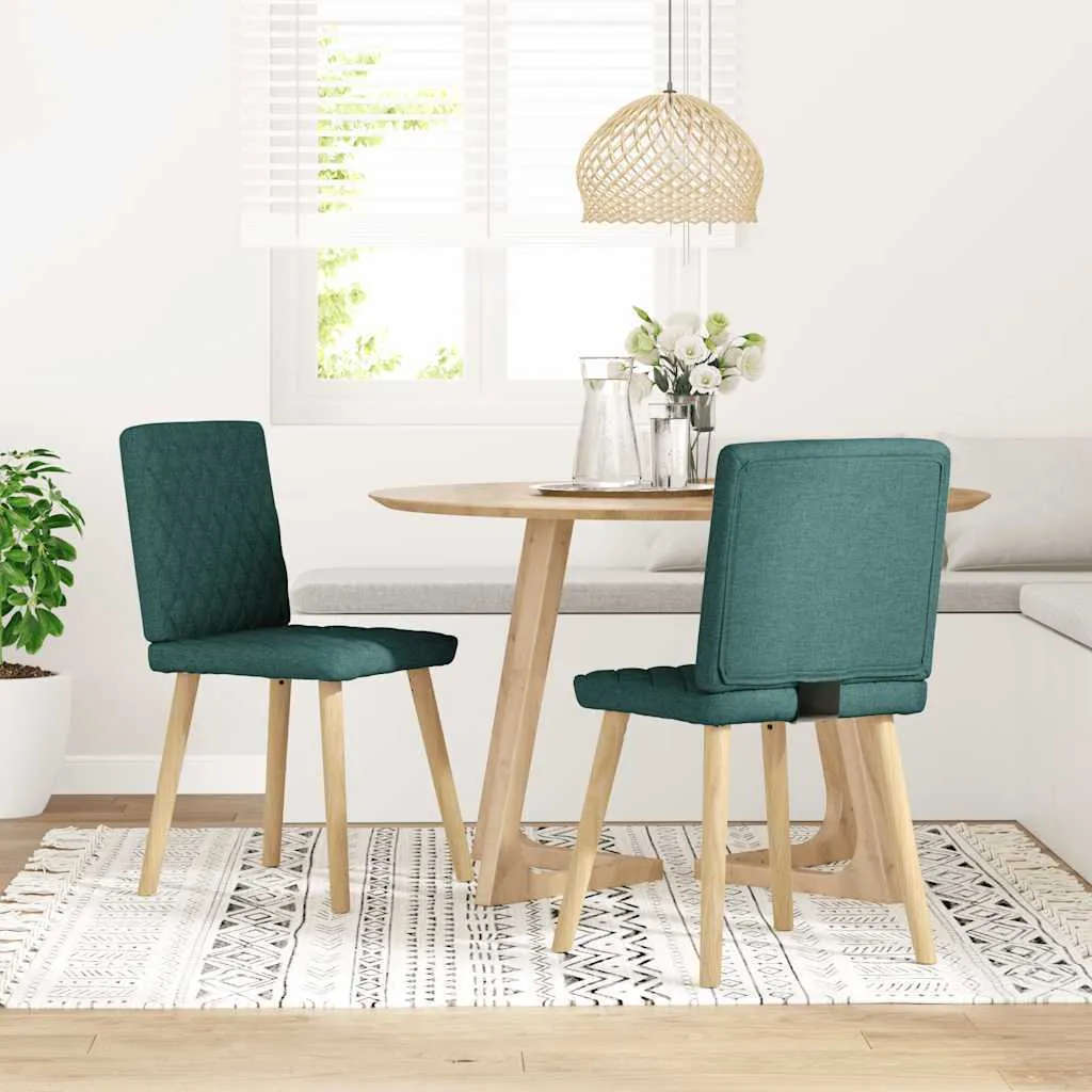 Offerta Set 2 Sedie Tessuto Verde Scuro Octo8581147 - Prezzo Top