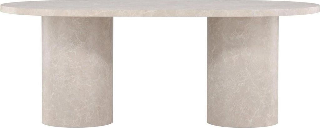 Esstisch Narvik Oval 200*100cm - Beige Marmoroptik Produktbild 