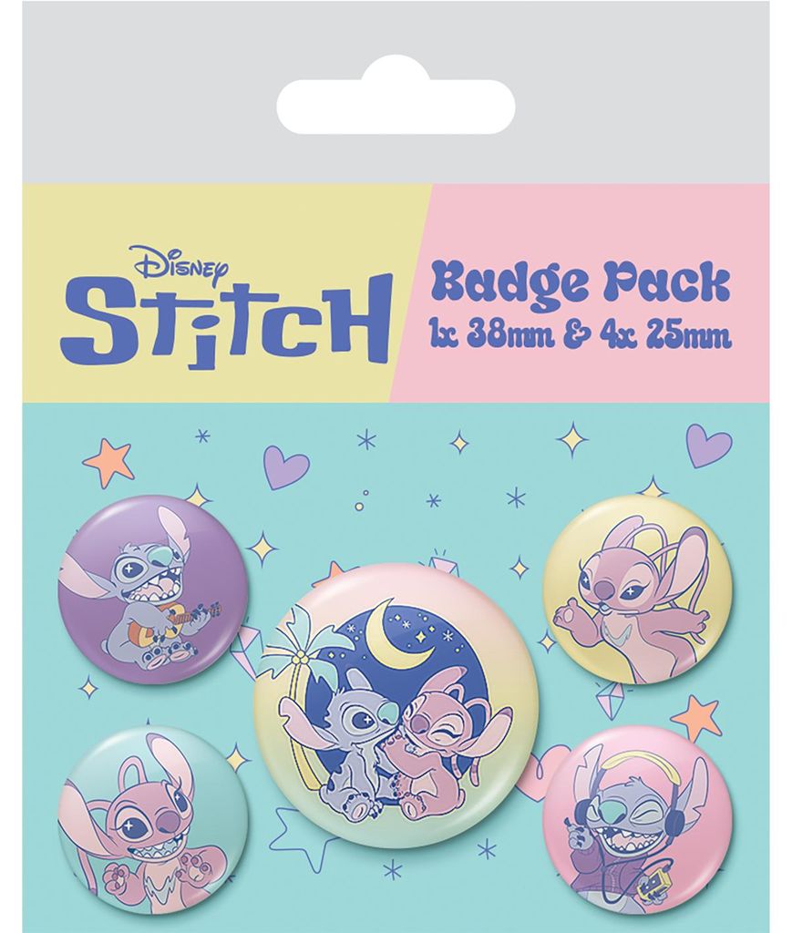Stitch & Angel - Space Rocks - Zestaw 5 Odznak Produktbild 
