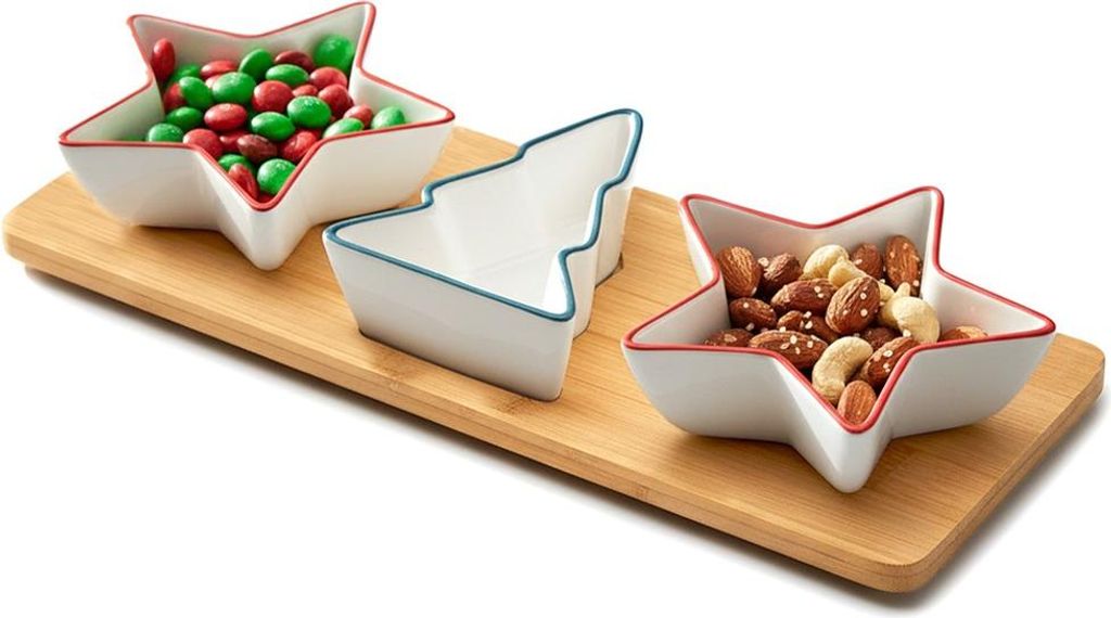 Weihnachsteller Schälchen für Snacks Vorspeisen Tapas Saucen Dips Tisch