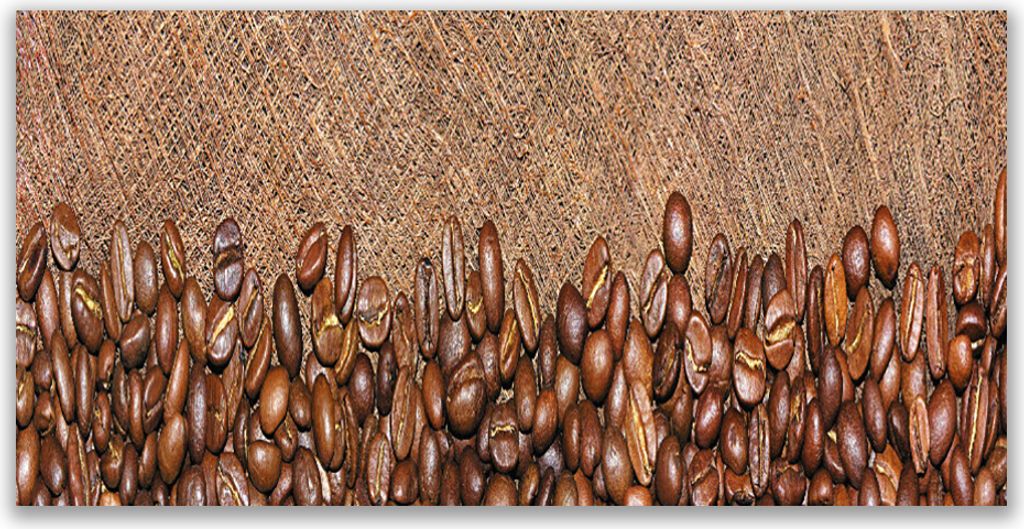 Tulup Leinwand-Bilder 140x70 Wandbild Canvas Kunstdruck Kaffeebohnen Küche