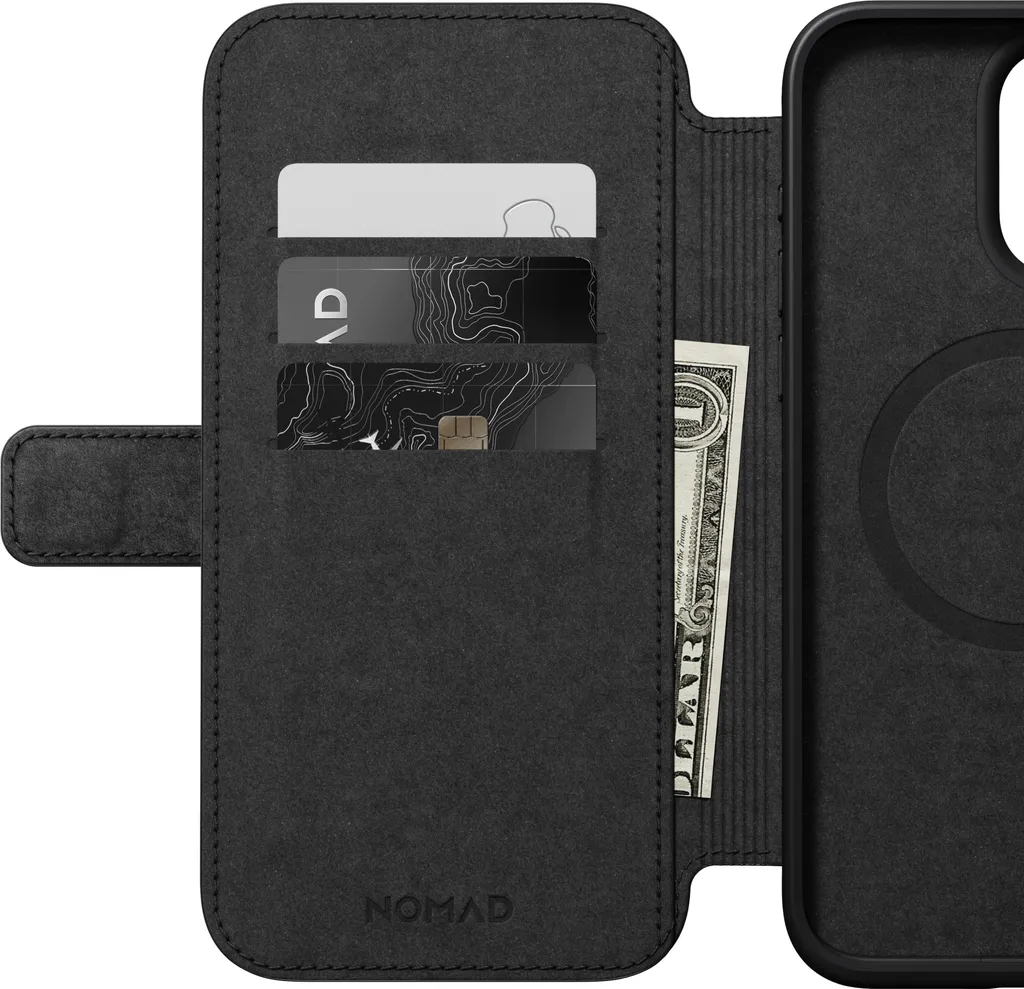 Custodia a Libro Nomad iPhone 15 Pro Max Marrone Inglese - Pelle Vera - 2