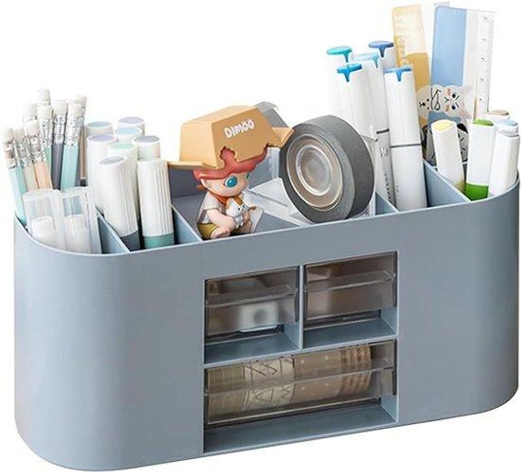 Famanu Stiftehalter mit 10 Fächern - Blau