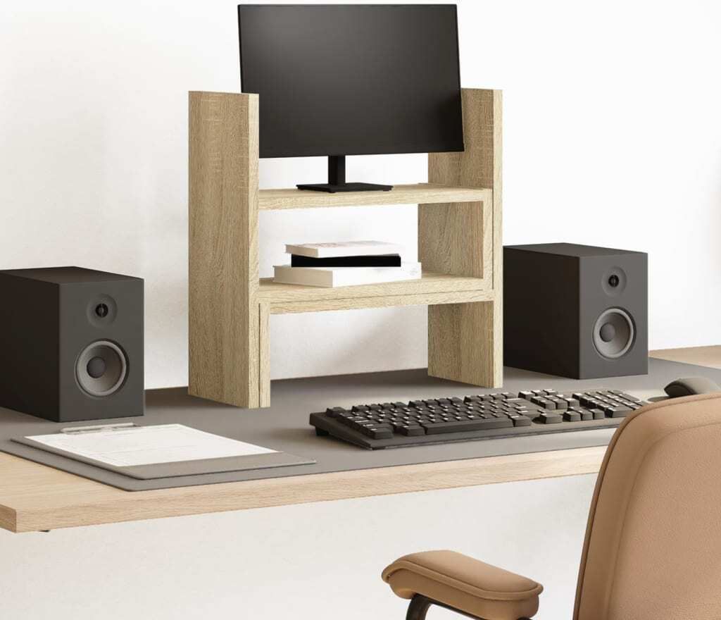 Maison Exclusive - Schreibtisch-Organizer Verstellbar Sonoma-Eiche 40x17x41 cm