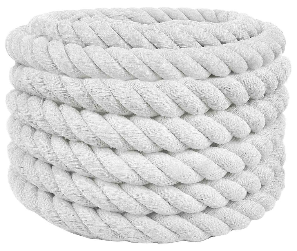 vidaXL Bavlňové lano, průměr 36 mm, délka 10 m, bílé barvy, Obrázek produktu 
