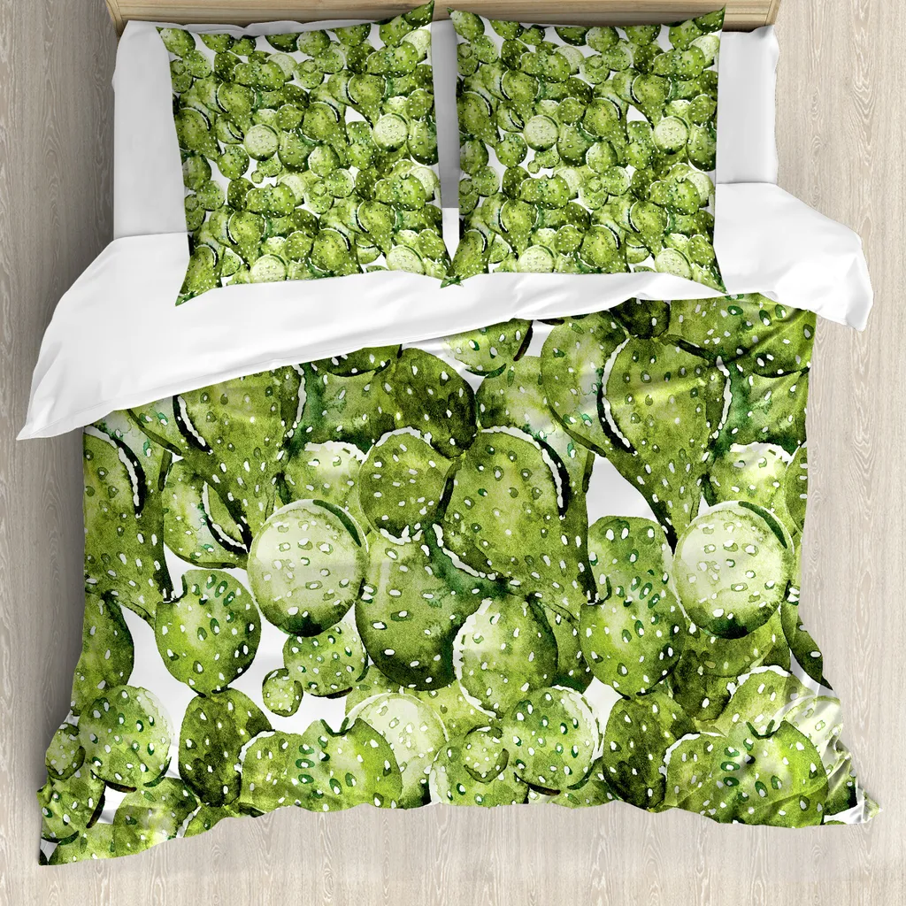 Copripiumino Cactus Landscape 200x200 ABAKUHAUS | Arredo Letto Verde