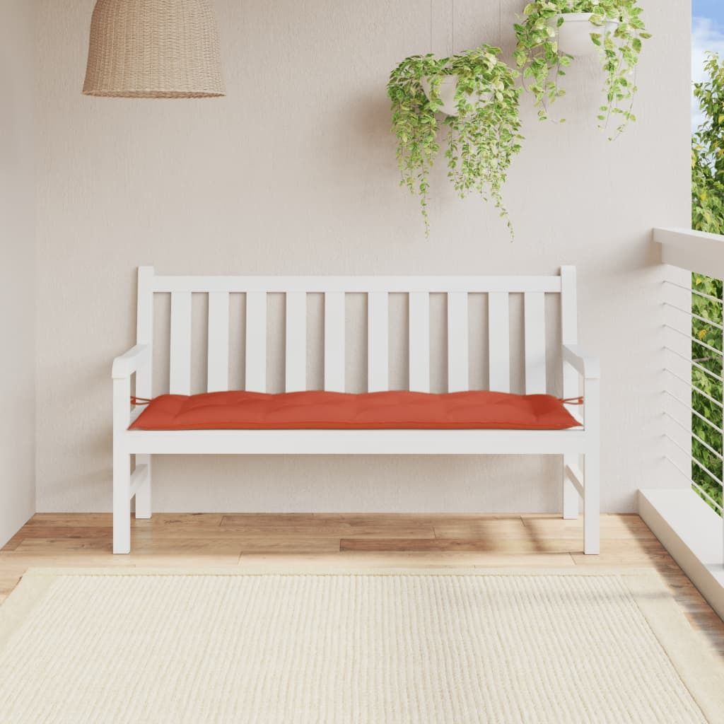 (Robust Möbel) Gartenbank-Auflage Melange Rot 150x50x7cm Stoff - Gartenmöbelauflagen CL710912 - Gartenmöbelauflagen
