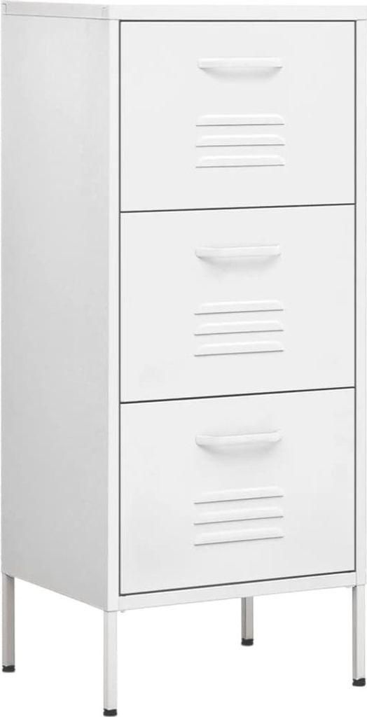Lagerschrank Weiß 42,5x35x101,5 cm Stahl