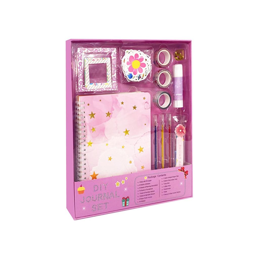 DIY-Tagebuch-Set für Mädchen, DIY-Tagebuch-Set,Scrapbook- und Tagebuch-Zubehör-Set,Tagebuch-Kunst-Bastel-Set,ideale Geschenke für 8+ jährige M...