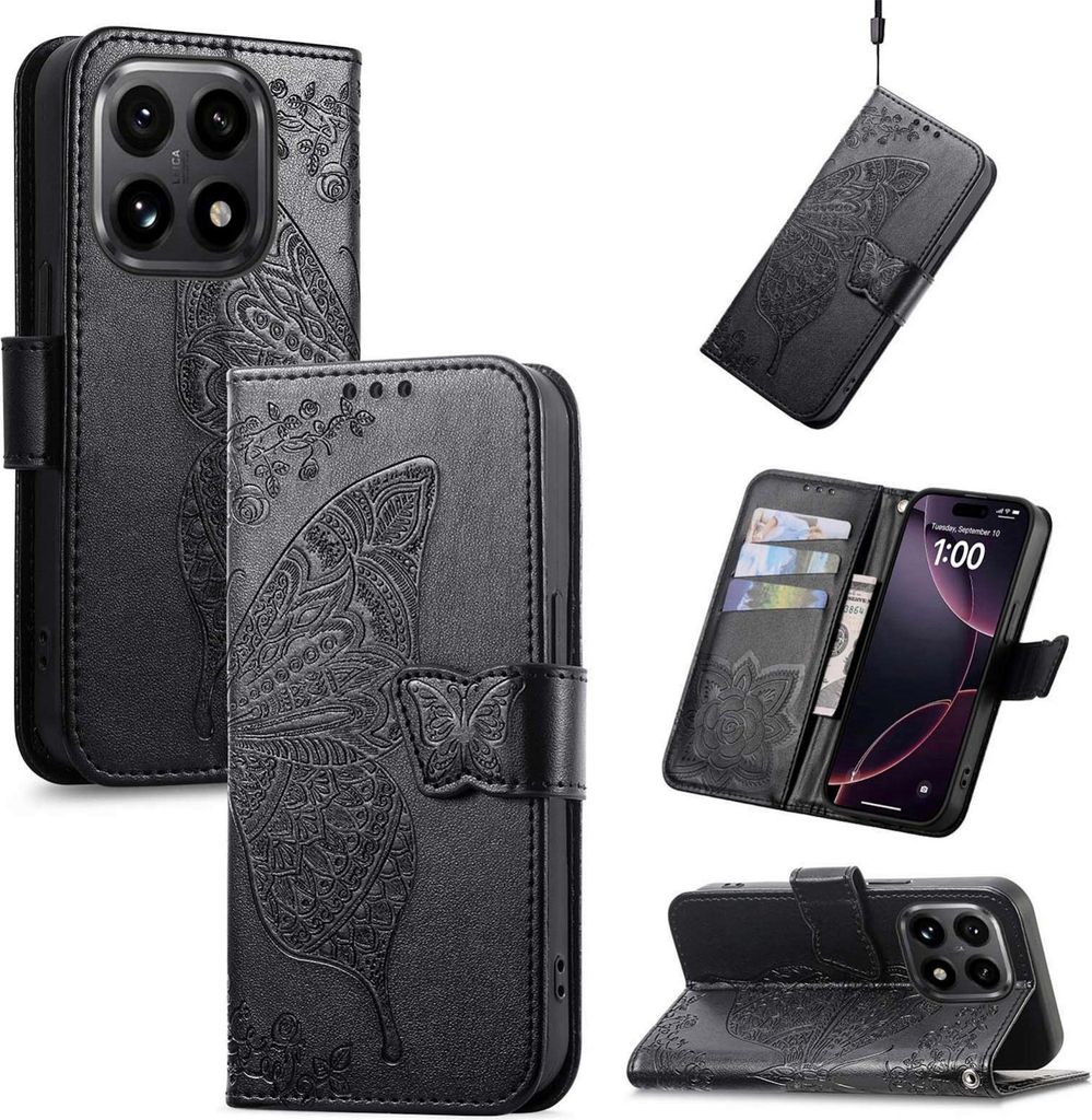 Kunstleder Hülle für Xiaomi 15T mit Kartenfach & Produktbild 