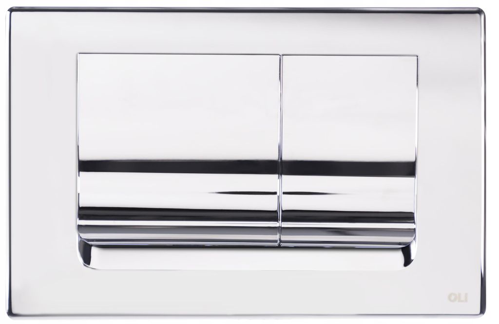 Spülknopf Ria - Chrom Glänzend - 245 X 160 X 17 Mm - Doppelspülung - Unterputz Spülkasten