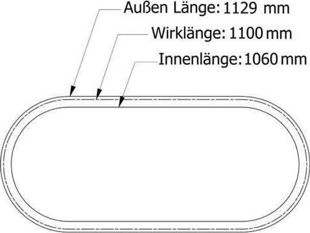 GATES Hi-Power Keilriemen 17 x 1060 Li B41