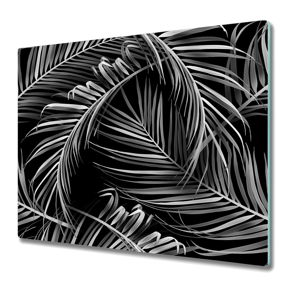 Küchenschneidebrett - Glasschneidebrett - Herdabdeckung - 60x52 - Dark Jungle