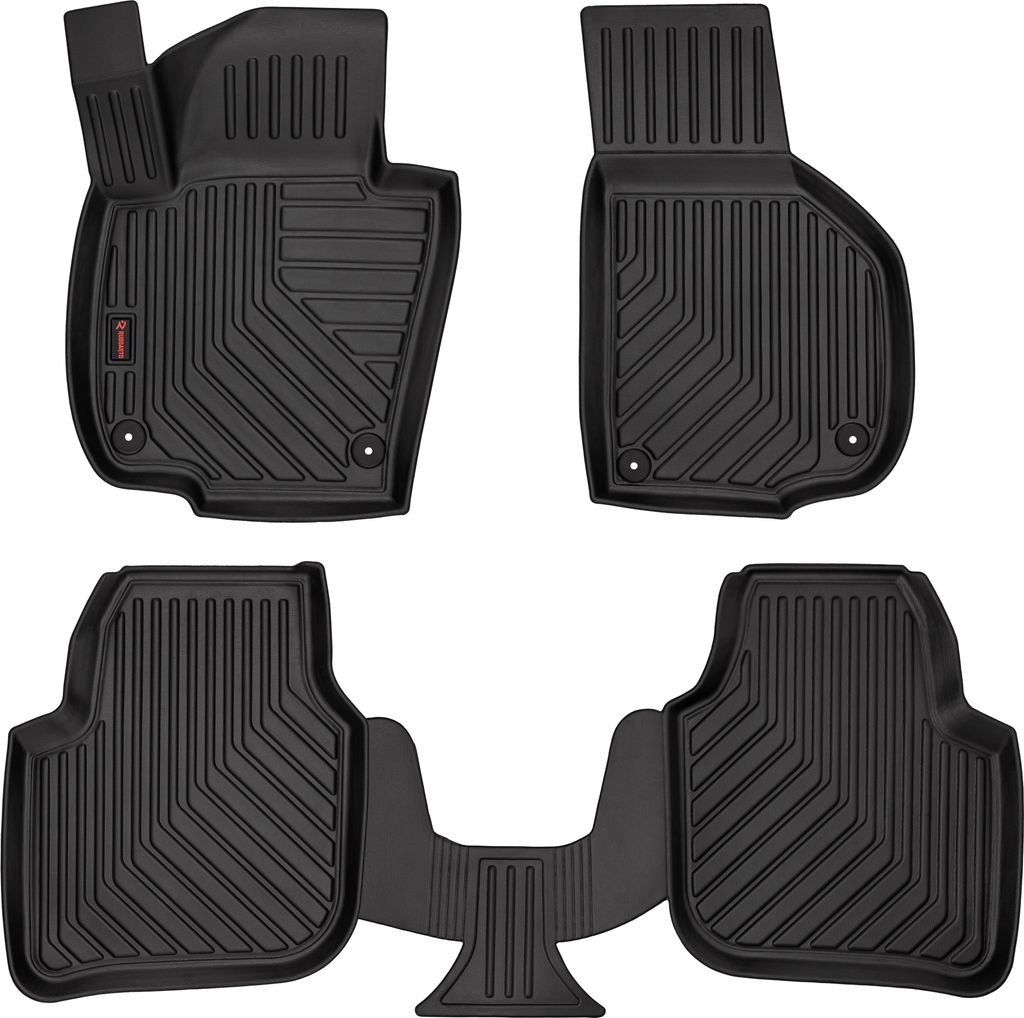 3D Gummi Fussmatten Auto - Automatten Set - Allwetter Fußmatte Gummi - Antirutsch & Wasserfest Autoteppiche - passend für Skoda Superb ІІ (3T) ...