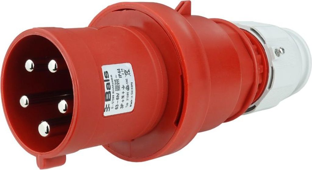 CEE Stecker 63A 5P 400V IP44 MULTI-GRIP ECR Bals 5909