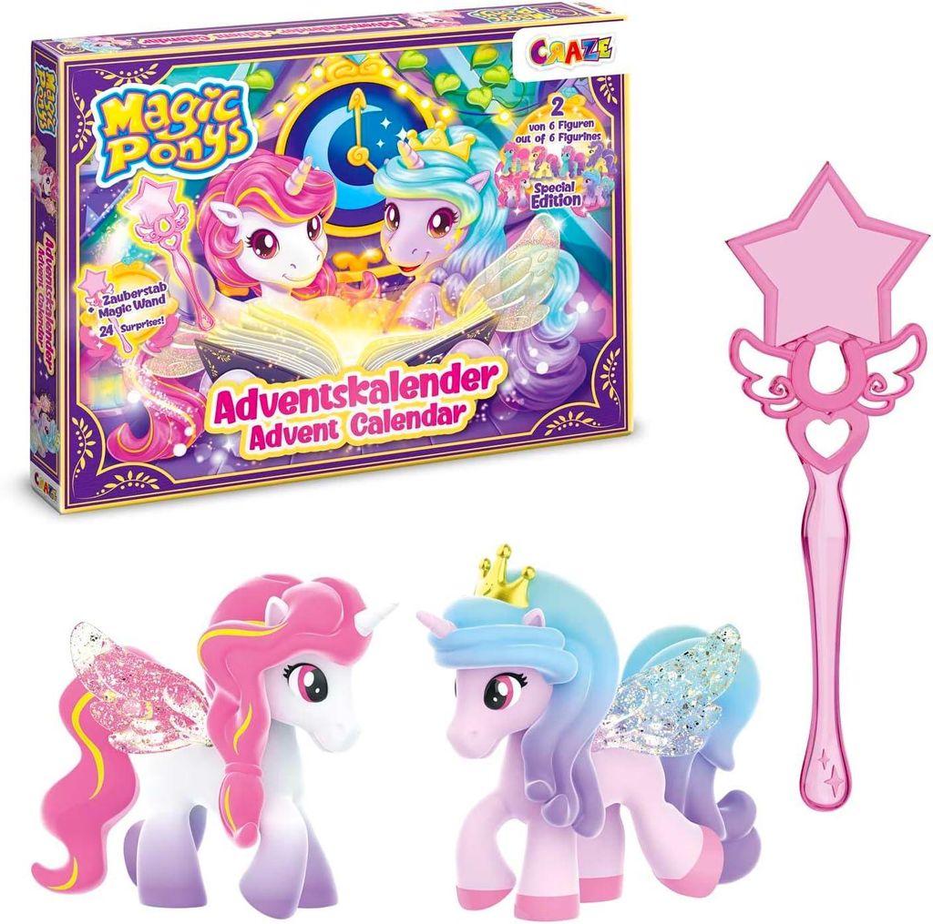 CRAZE MAGIC PONYS Adventskalender Kinder – Pferde Spielzeug Produktbild 