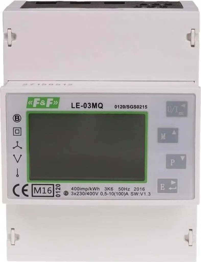 Compteur de sous-comptage triphasé certifié MID pour tableau électrique - 16