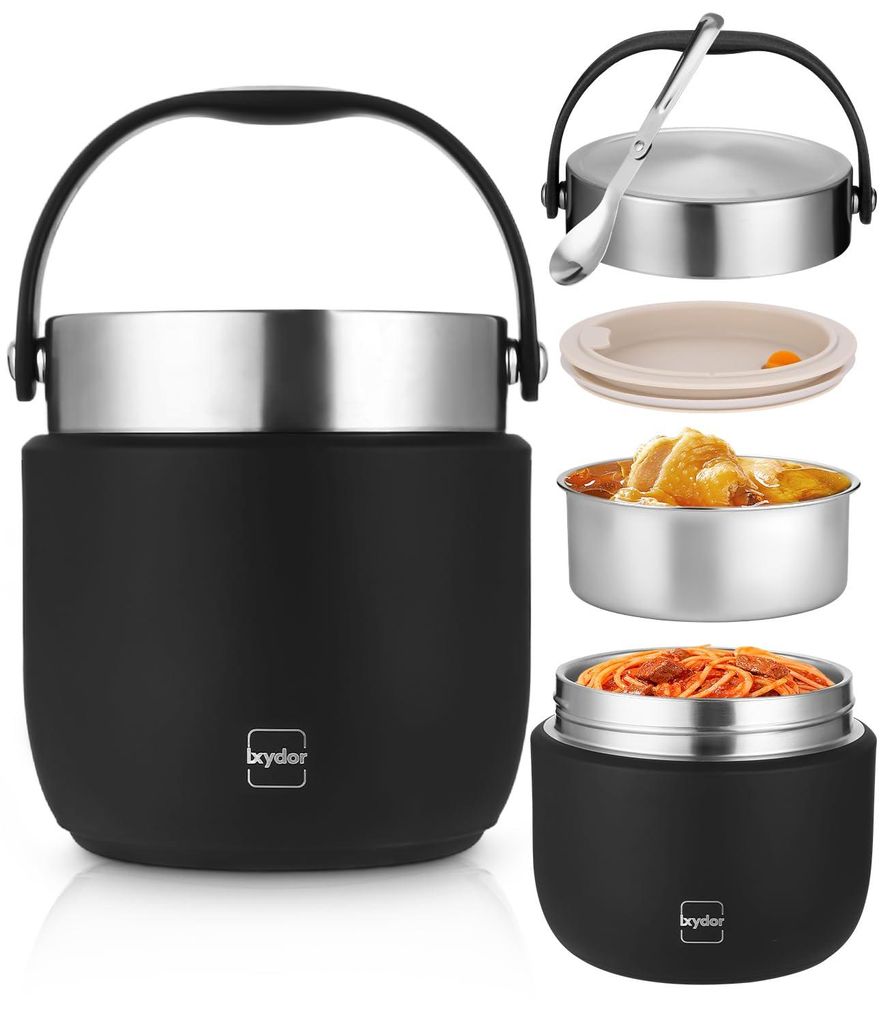 Thermobehälter für Essen 1200ml, Thermoschüssel mit Deckel Produktbild 