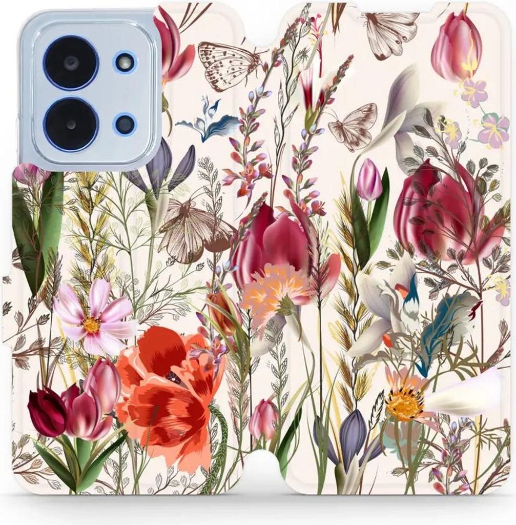 Handyhülle mit klappe für Xiaomi Redmi 15C 4G / 5G, Mobiwear Book, Blumenstrauß