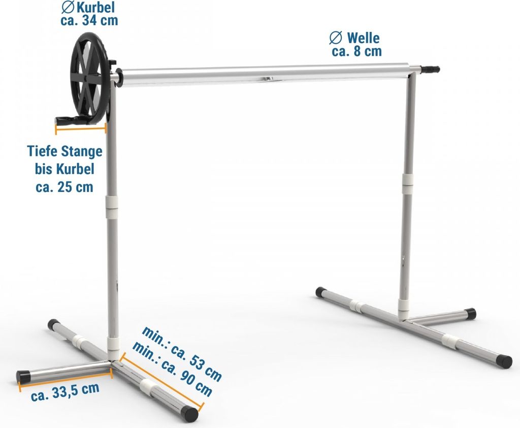 Aufroller für Aufstellbecken Höhenverstellbar 110-190 cm Produktbild 9