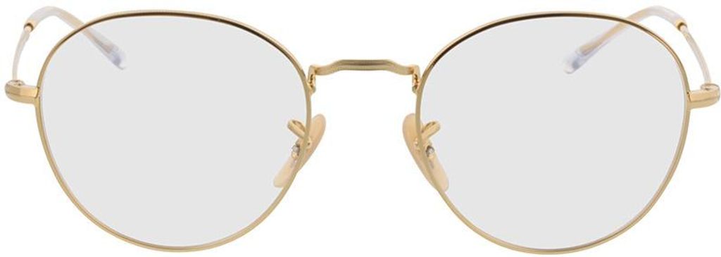 Ray-Ban ROUND METAL OPTICS II, Erwachsener, Uni, Rund, Gold, Nicht-polarisierte Linse, Metall