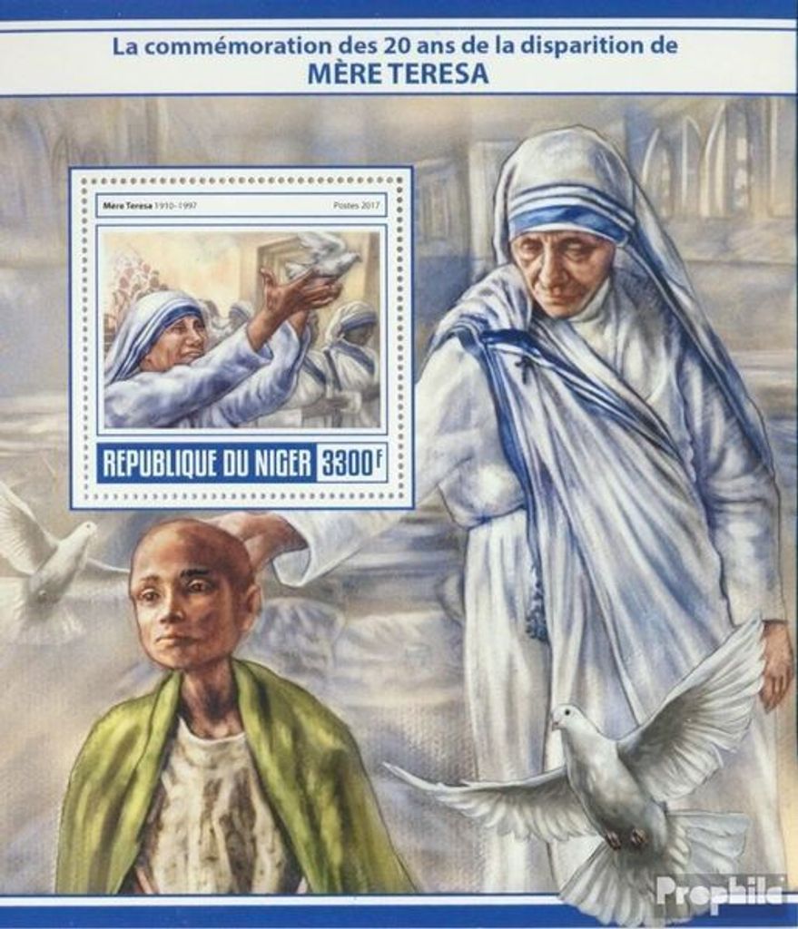 Briefmarken Niger 2017 Mi Block 721 (kompl. Ausg.) postfrisch Mutter Teresa