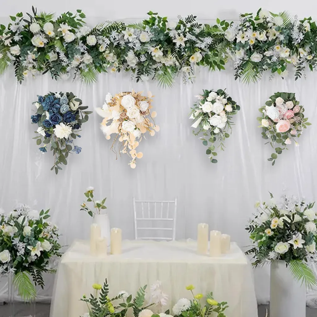 Décoration arche mariage fleurs artificielles - Solution prête à poser
