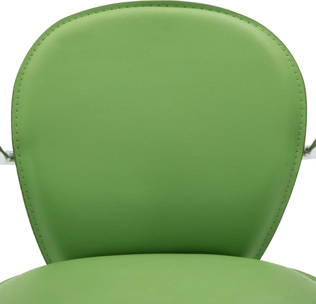 Sgabello da bar con bracciolo 2 pz. Similcuoio verde - 15