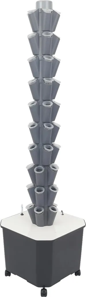 Tour de culture 50 trous avec système hydroponique vertical gris clair