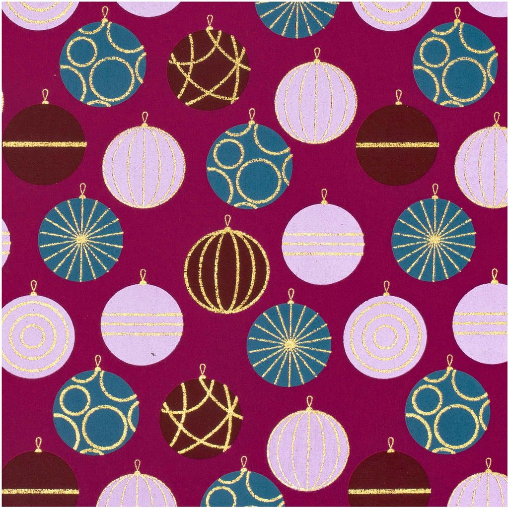 Baumwollstoff Weihnachtsglanz ab 1x1,45m Foliendruck Popeline Dekostoff