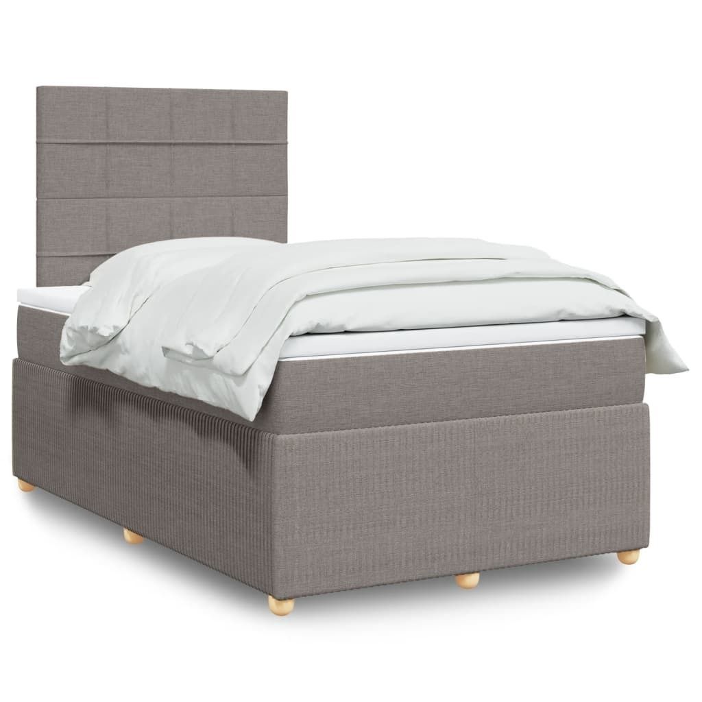 Hochwertig Boxspringbett mit Matratze Taupe 120x200 cm Stoff 3294327