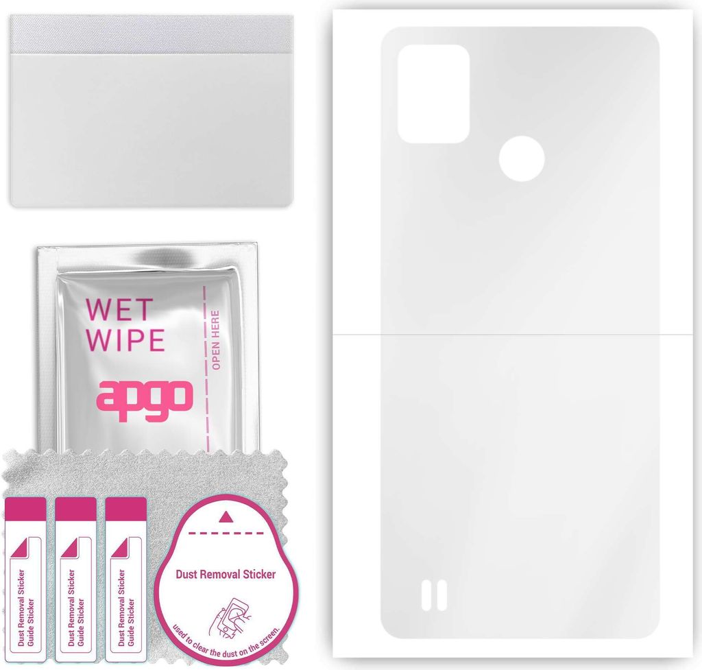 apgo Rückseite Schutzfolie, klar, kompatibel mit Tecno Pop 4 Pro, Hinten Hydrogel-Displayschutzfolie mit Positionierhilfe, kratzfest, einfache Mon...