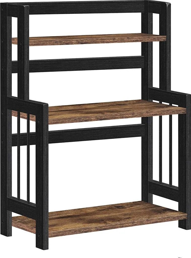 Étagère à épices à 3 niveaux en métal noir mat pour rangement cuisine